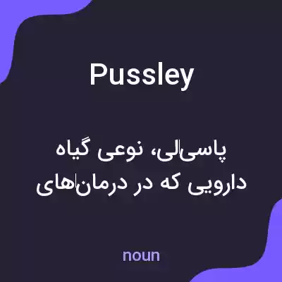 معنی pussley به فارسی معنی pussley به فارسی