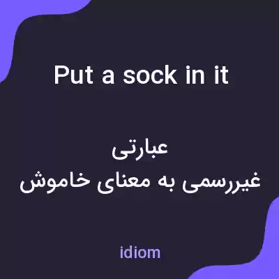معنی put a sock in it به فارسی