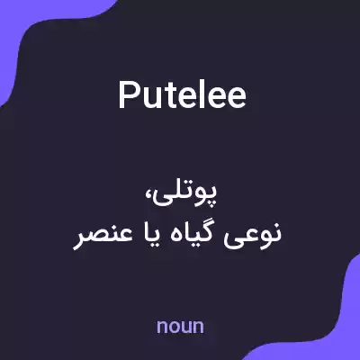 معنی putelee به فارسی معنی putelee به فارسی