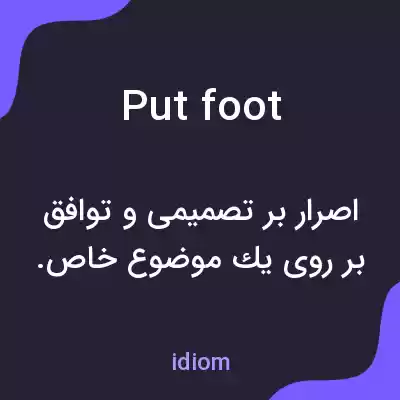 معنی put foot به فارسی معنی put foot به فارسی