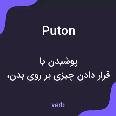 معنی puton به فارسی معنی puton به فارسی
