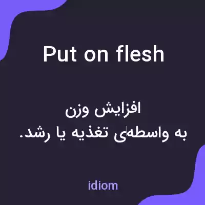 معنی put on flesh به فارسی معنی put on flesh به فارسی