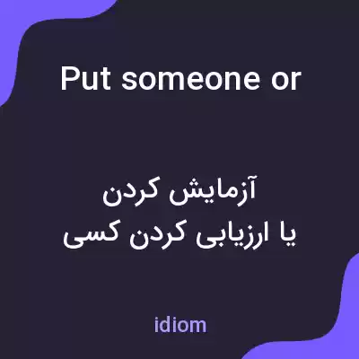 معنی put someone or something through their paces به فارسی معنی put someone or something through their paces به فارسی