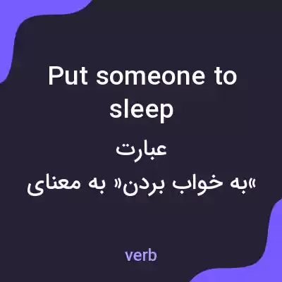 معنی put someone to sleep به فارسی معنی put someone to sleep به فارسی