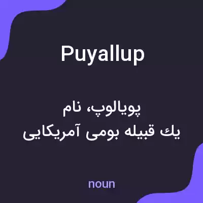 معنی puyallup به فارسی معنی puyallup به فارسی