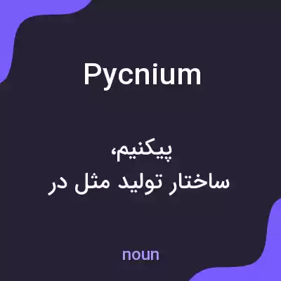 معنی pycnium به فارسی معنی pycnium به فارسی