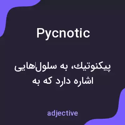 معنی pycnotic به فارسی معنی pycnotic به فارسی