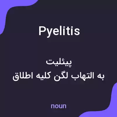 معنی pyelitis به فارسی معنی pyelitis به فارسی