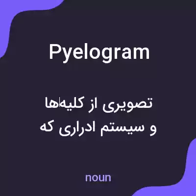 معنی pyelogram به فارسی معنی pyelogram به فارسی