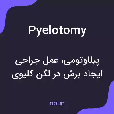 معنی pyelotomy به فارسی معنی pyelotomy به فارسی