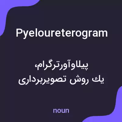 معنی pyeloureterogram به فارسی معنی pyeloureterogram به فارسی