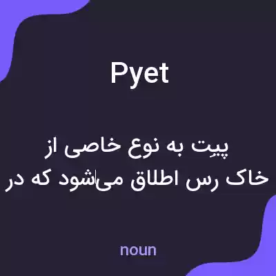 معنی pyet به فارسی معنی pyet به فارسی