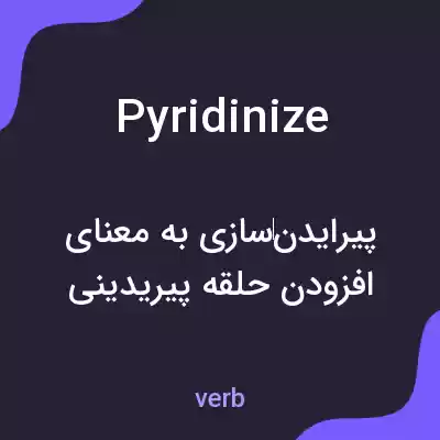 معنی pyridinize به فارسی معنی pyridinize به فارسی