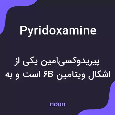 معنی pyridoxamine به فارسی معنی pyridoxamine به فارسی