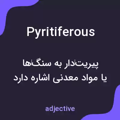 معنی pyritiferous به فارسی معنی pyritiferous به فارسی