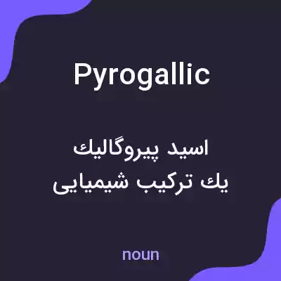 معنی pyrogallic به فارسی