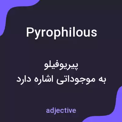 معنی pyrophilous به فارسی معنی pyrophilous به فارسی