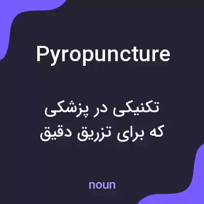 معنی pyropuncture به فارسی