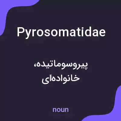 معنی pyrosomatidae به فارسی معنی pyrosomatidae به فارسی