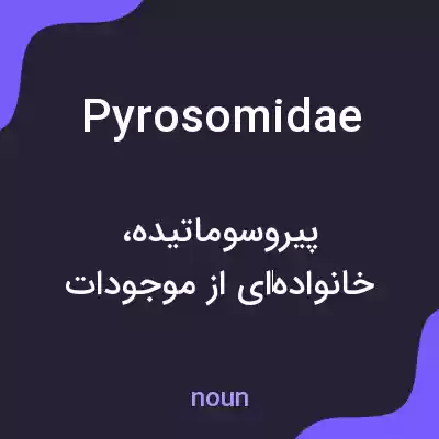 معنی pyrosomidae به فارسی معنی pyrosomidae به فارسی