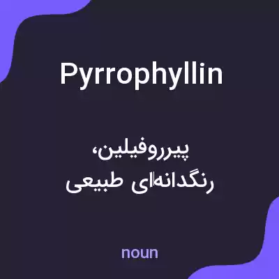 معنی pyrrophyllin به فارسی