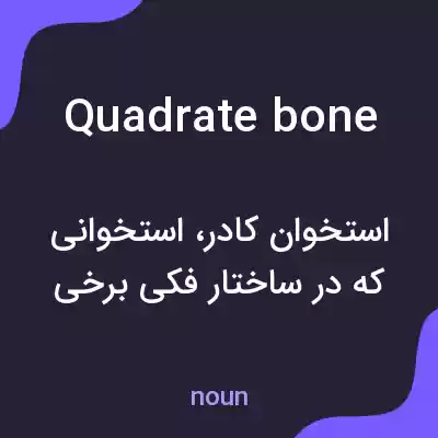 معنی quadrate bone به فارسی معنی quadrate bone به فارسی