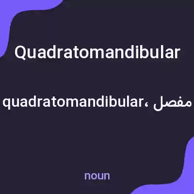 معنی quadratomandibular به فارسی معنی quadratomandibular به فارسی