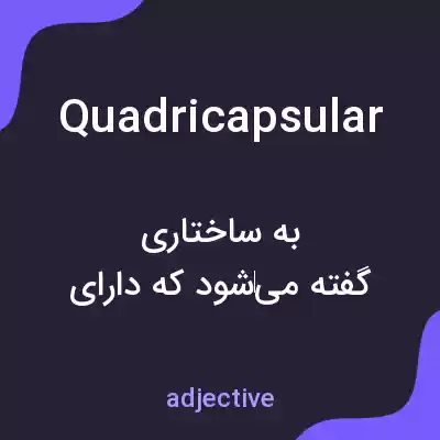 معنی quadricapsular به فارسی معنی quadricapsular به فارسی