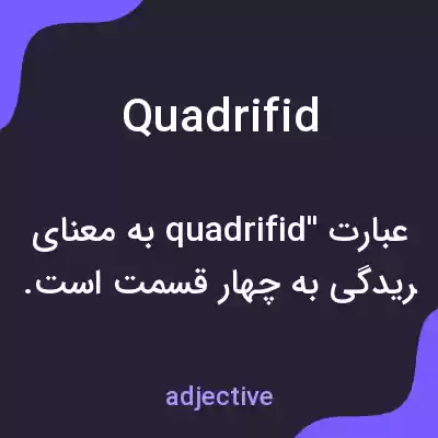 معنی quadrifid به فارسی معنی quadrifid به فارسی