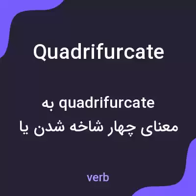 معنی quadrifurcate به فارسی معنی quadrifurcate به فارسی