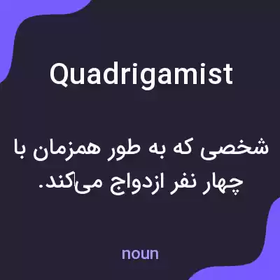 معنی quadrigamist به فارسی معنی quadrigamist به فارسی