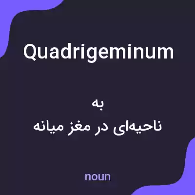 معنی quadrigeminum به فارسی معنی quadrigeminum به فارسی
