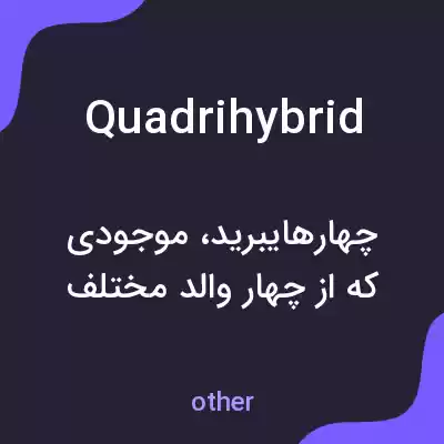 معنی quadrihybrid به فارسی معنی quadrihybrid به فارسی