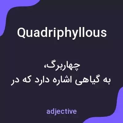 معنی quadriphyllous به فارسی معنی quadriphyllous به فارسی
