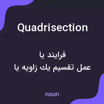 معنی quadrisection به فارسی معنی quadrisection به فارسی