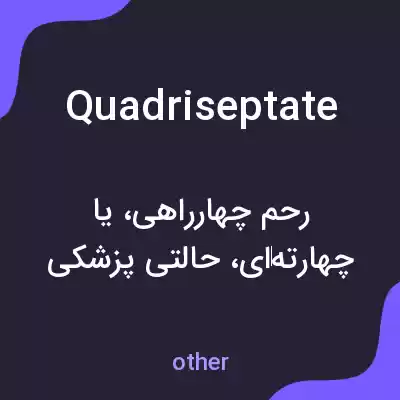 معنی quadriseptate به فارسی