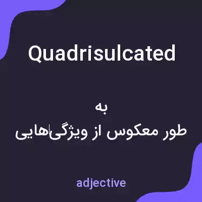 معنی quadrisulcated به فارسی