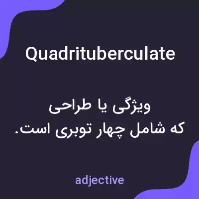 معنی quadrituberculate به فارسی معنی quadrituberculate به فارسی