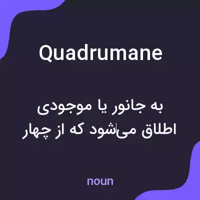 معنی quadrumane به فارسی
