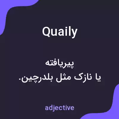 معنی quaily به فارسی معنی quaily به فارسی