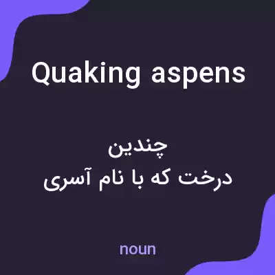 معنی quaking aspens به فارسی معنی quaking aspens به فارسی