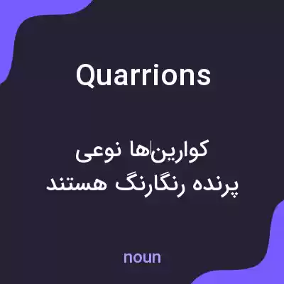 معنی quarrions به فارسی