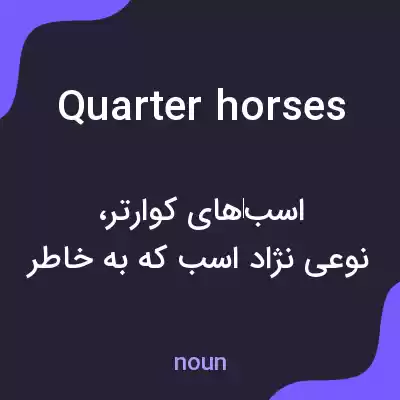 معنی quarter horses به فارسی معنی quarter horses به فارسی
