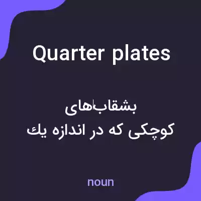 معنی quarter plates به فارسی معنی quarter plates به فارسی