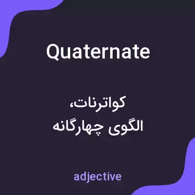 معنی quaternate به فارسی معنی quaternate به فارسی