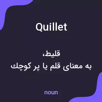 معنی quillet به فارسی معنی quillet به فارسی