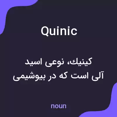معنی quinic به فارسی معنی quinic به فارسی