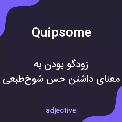 معنی quipsome به فارسی معنی quipsome به فارسی