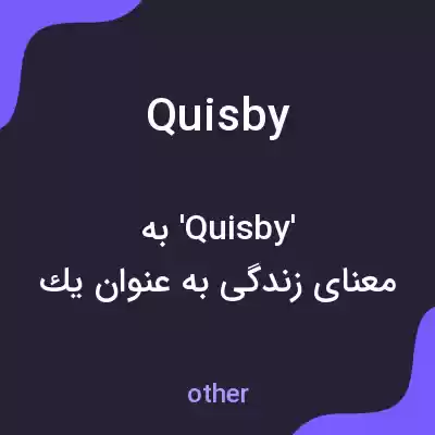 معنی quisby به فارسی معنی quisby به فارسی