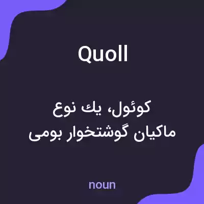 معنی quoll به فارسی